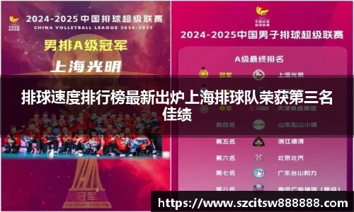 排球速度排行榜最新出炉上海排球队荣获第三名佳绩