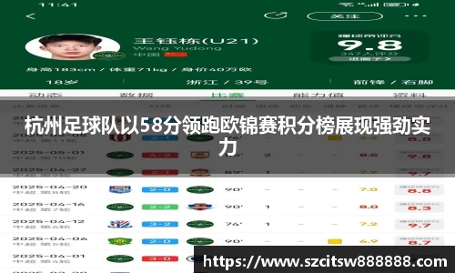 杭州足球队以58分领跑欧锦赛积分榜展现强劲实力